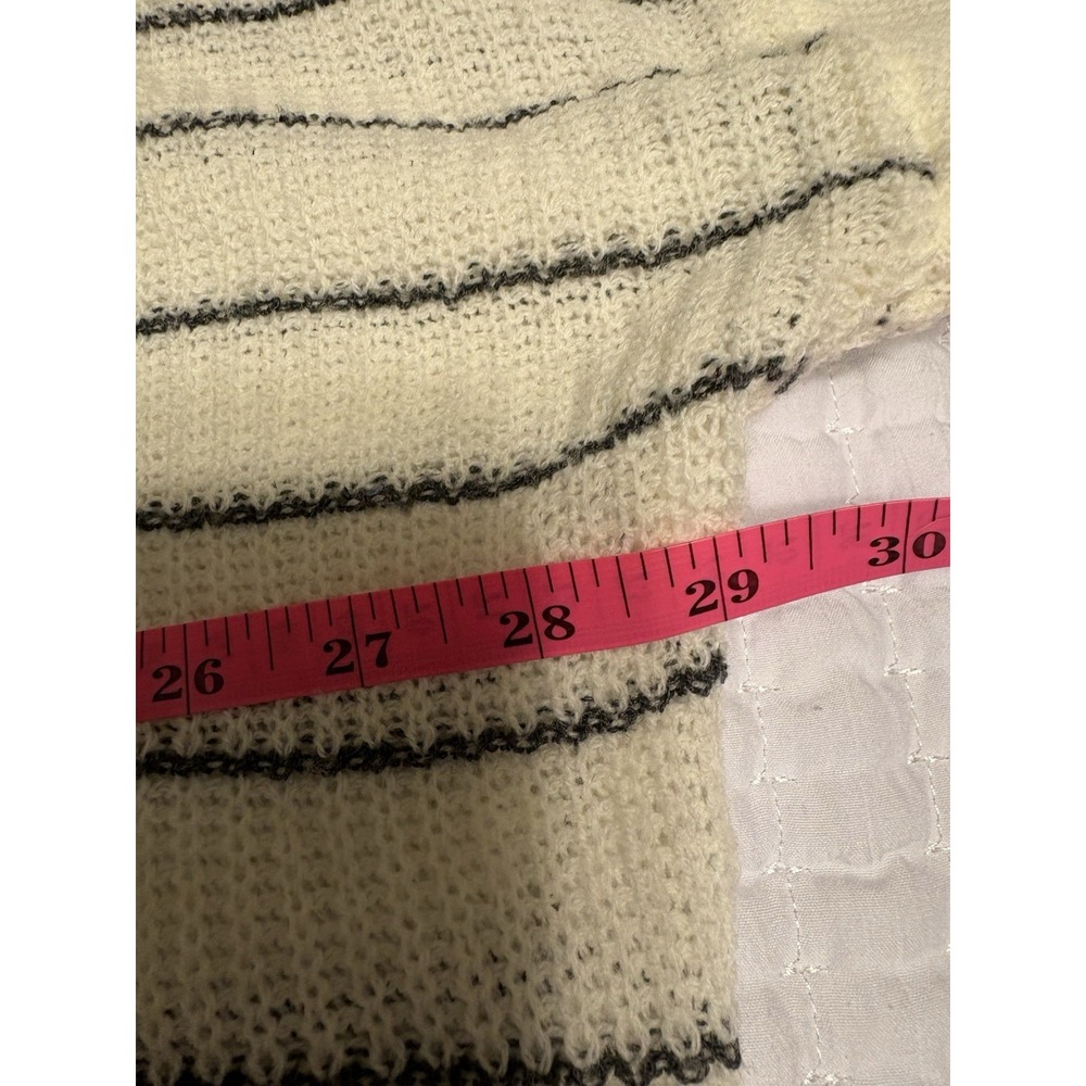 Rip Curl Long Sleeve Lightweight Dark Gray Striped Sweater, Oversized Crop, M - Picture 7 of 9